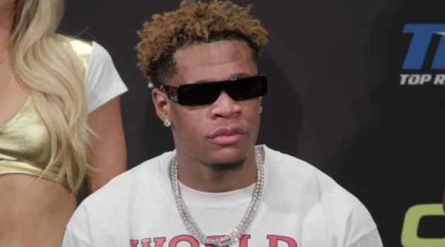 Devin Haney at post fight press conference may 2023