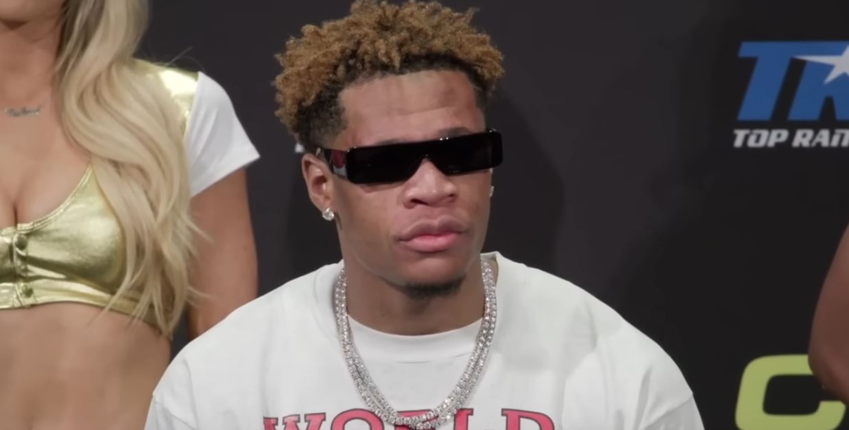 Devin Haney at post fight press conference may 2023