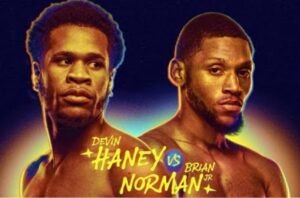 Haney vs Norman Jr fight prelims poster