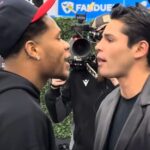 Devin Haney and Ryan Garcia at Super Bowl LVIII