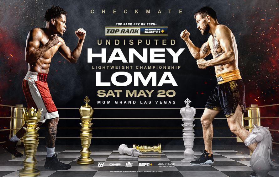 Devin Haney vs Vasyl Lomachenko fight poster 2023