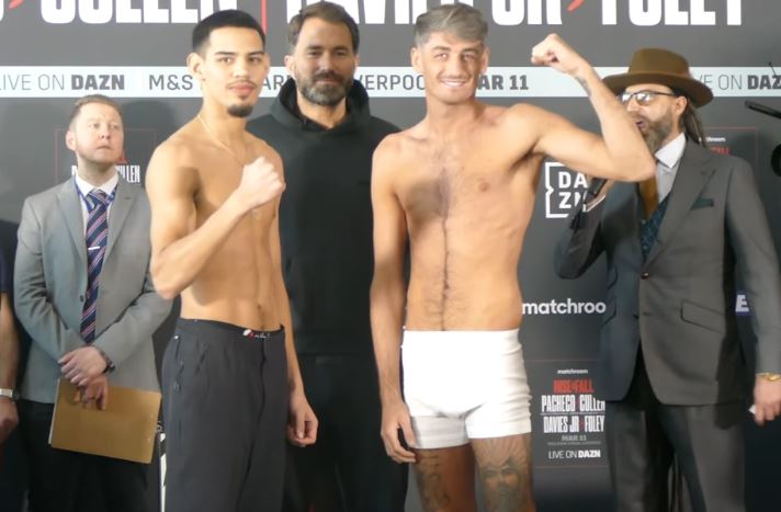 Diego Pacheco vs Jack Cullen fight weigh in