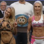 Ebanie Bridges vs Shannon O'Connell Fight Weigh in photo