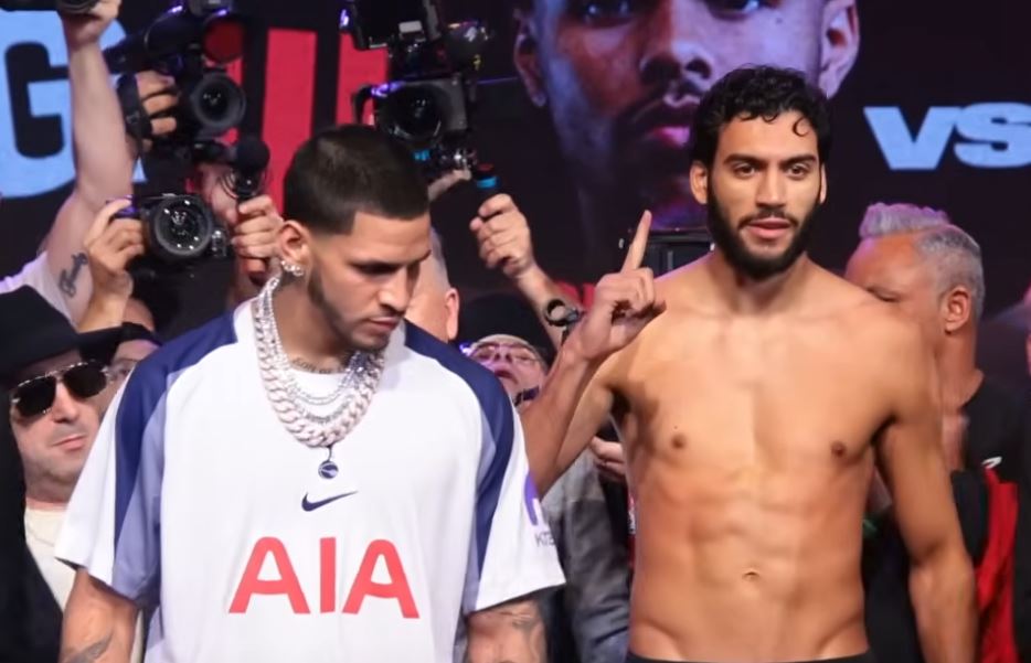 Edgar Berlanga and Hamzah Sheeraz weigh in photo July 10