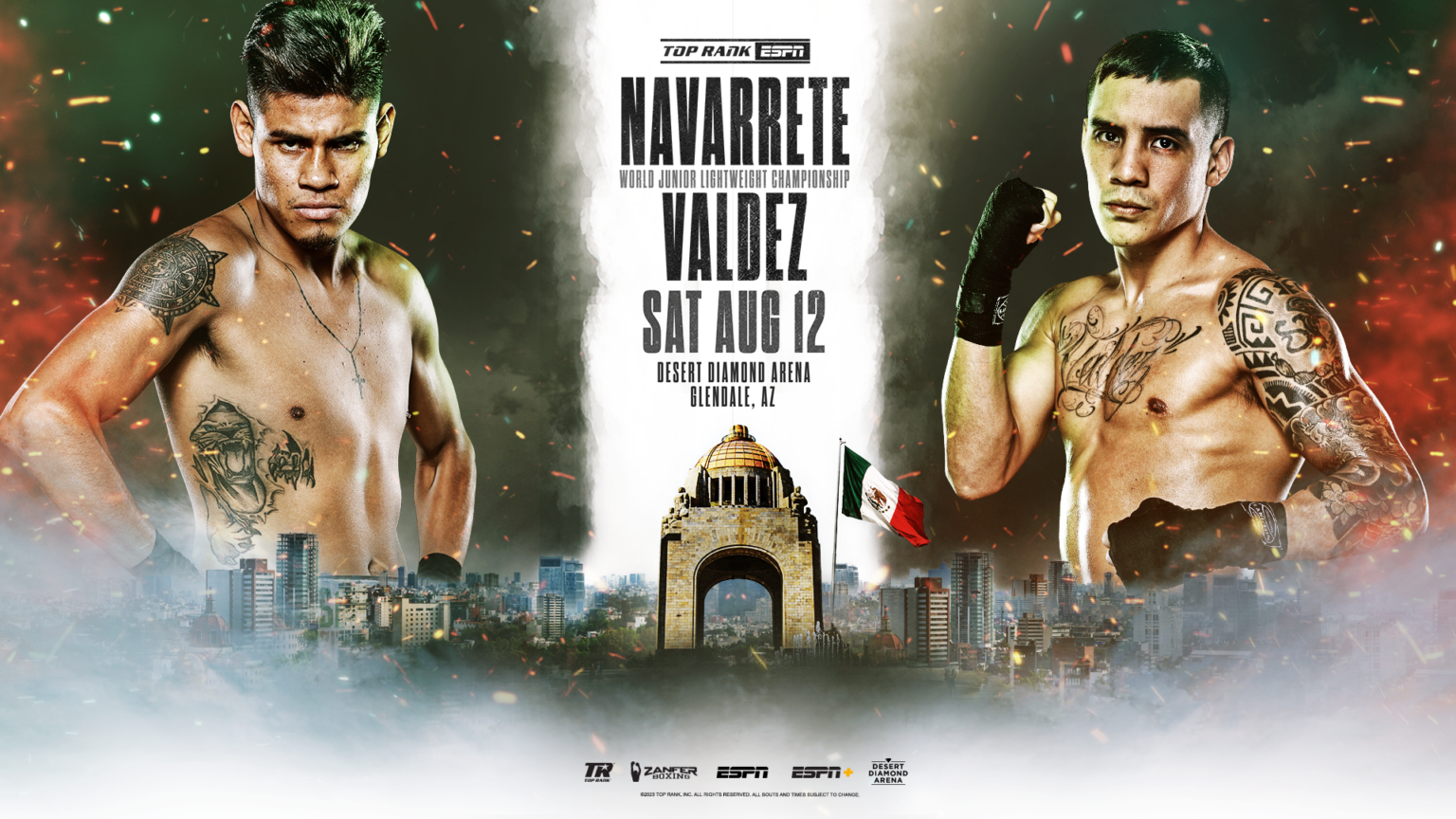 Emanuel Navarrete vs. Oscar Valdez Fight Poster August 2023