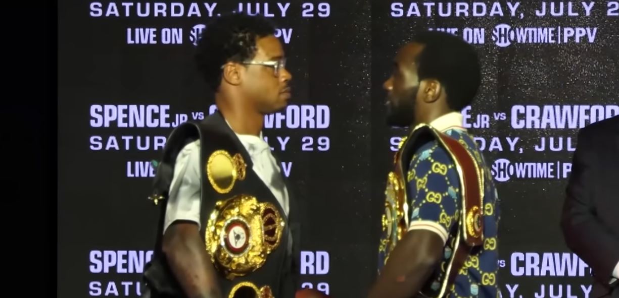 Errol Spence vs Terence Crawford staredown