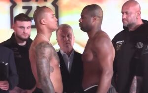 Fabio Wardley vs Daniel Dubois weigh in face off