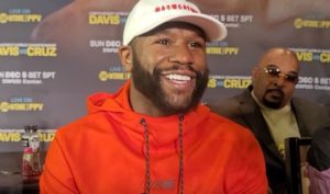 Floyd Money Mayweather at Tank Davis vs Pitbull Cruz press conference