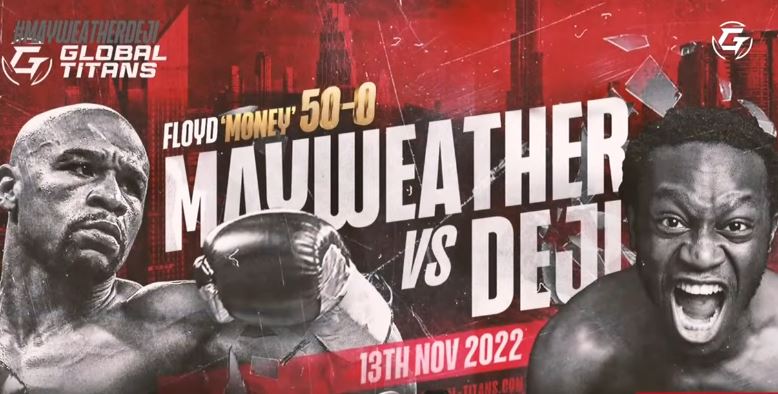 Floyd Mayweather vs. Deji Exhibition Boxing Poster