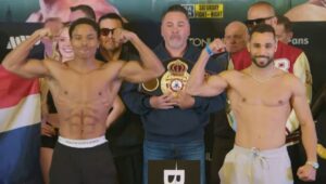 Floyd Schofield vs Lucas Bahdi fight weigh in