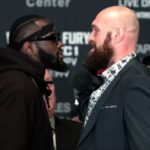 Deontay Wilder Tyson Fury stare