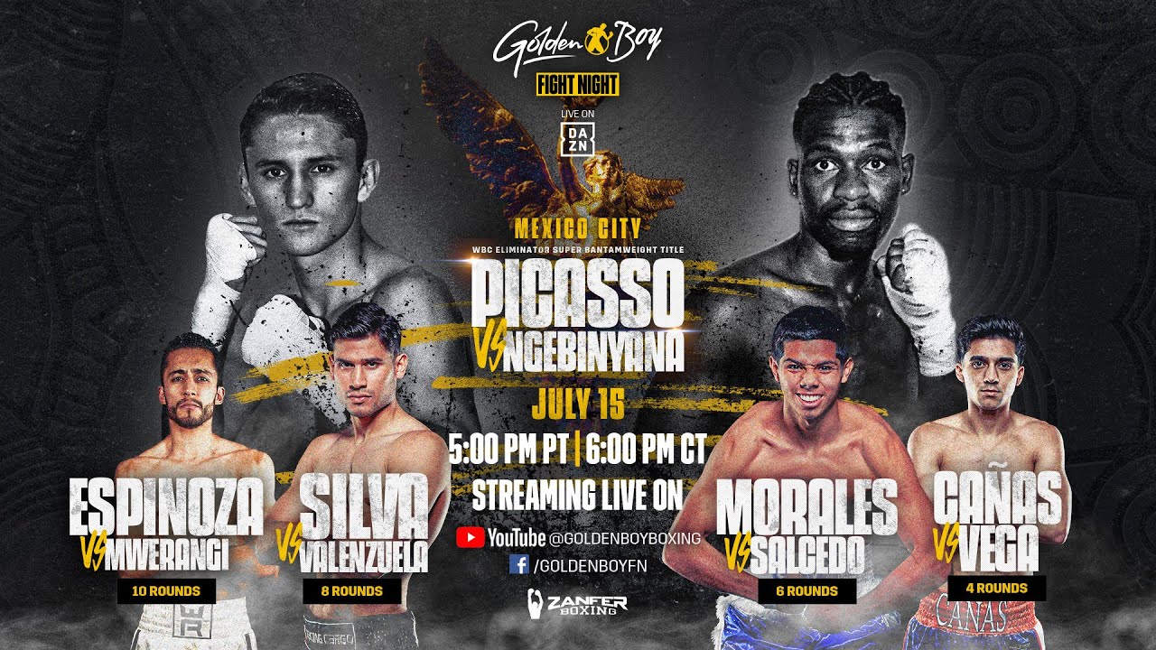 GOLDEN BOY FIGHT NIGHT: Alan Picasso vs. Sabelo Ngebinyana july 15 2023