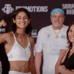 Gabriela Fundora vs. Naomi Reyes Fight Weigh in Photo