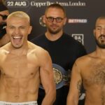 George Liddard Vs Dario Morello fight weigh in photo