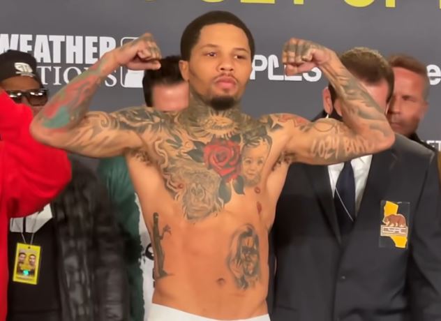 Boxer Gervonta Tank Davis weigh in photo