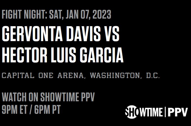 Gervonta Tank Davis versus Hector Luis Garcia January 7 2023 boxing match