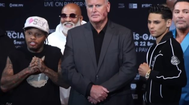 Gervonta Tank Davis and King Ryan Garcia pre fight photo April 2023