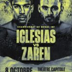 Iglesias vs. Zaren October 8 fight poster