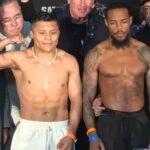 Pitbull Cruz vs Lamont Roach weigh in photo