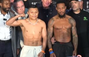 Pitbull Cruz vs Lamont Roach weigh in photo