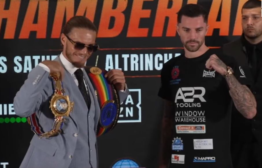 Jack Rafferty vs Mark Chamberlain press conference photo