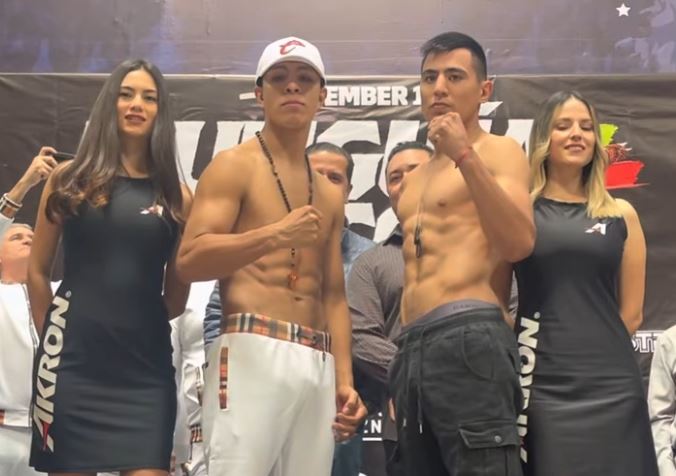 Jaime Munguia vs Gonzalo Gaston Coria fight weigh in photo