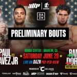 Jake Paul vs Julio Cesar Chavez Jr prelims poster