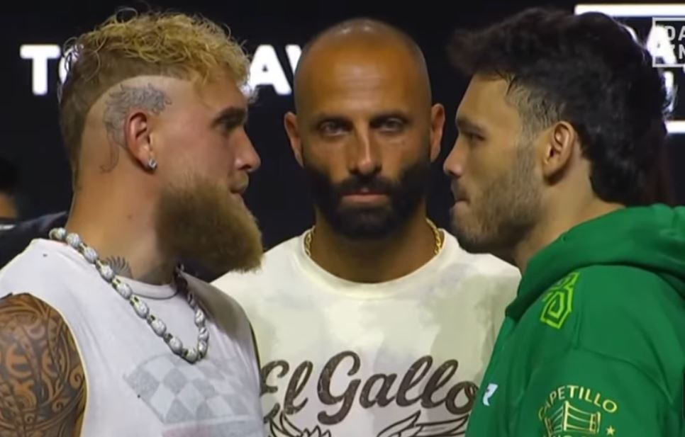 Jake Paul and Julio Cesar Chavez Jr face to face at the final presser