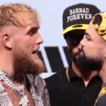 Jake Paul and Mike Perry staredown July 2024