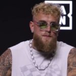Jake Paul at the press conference for his fight with Julio Cesar Chavez Jr