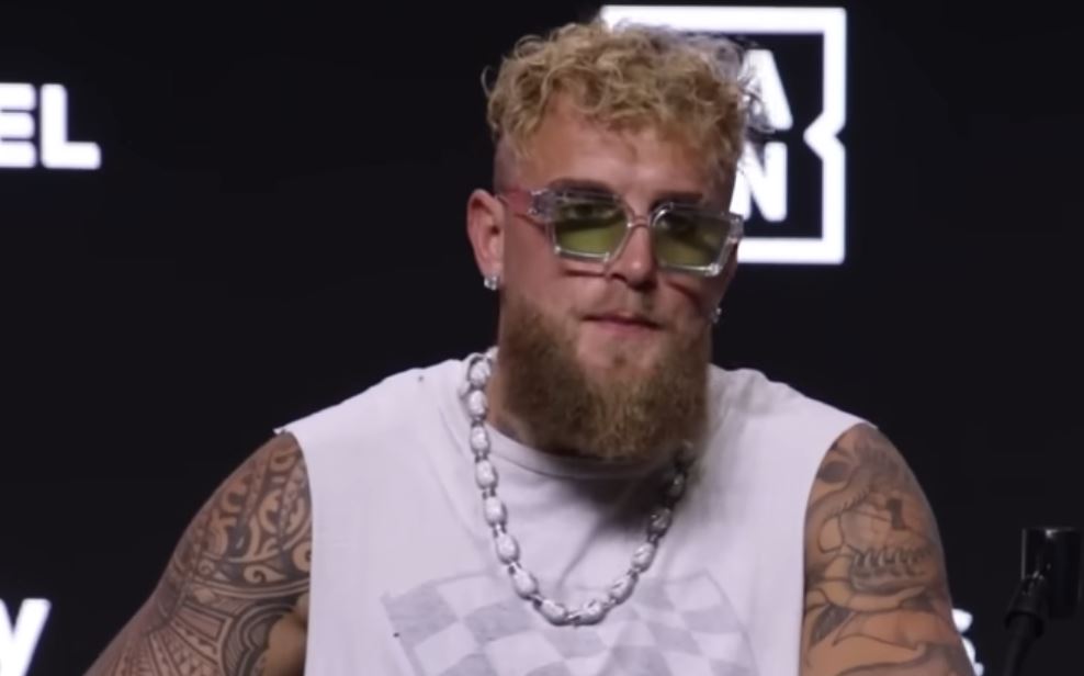 Jake Paul at the press conference for his fight with Julio Cesar Chavez Jr