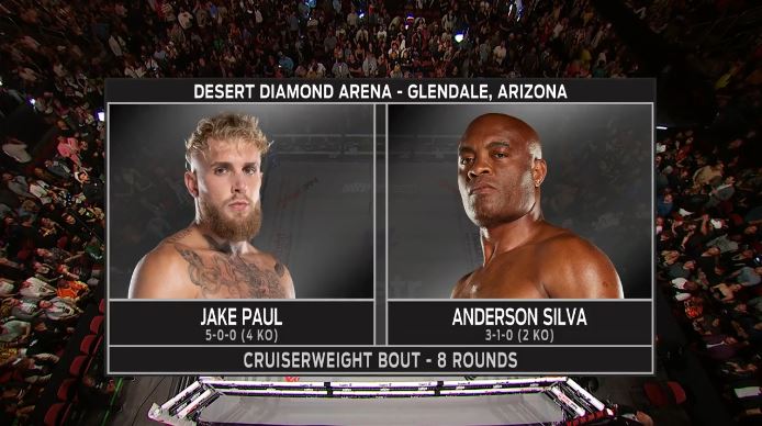 Jake Paul Anderson Silva Fight Tale of tape photo