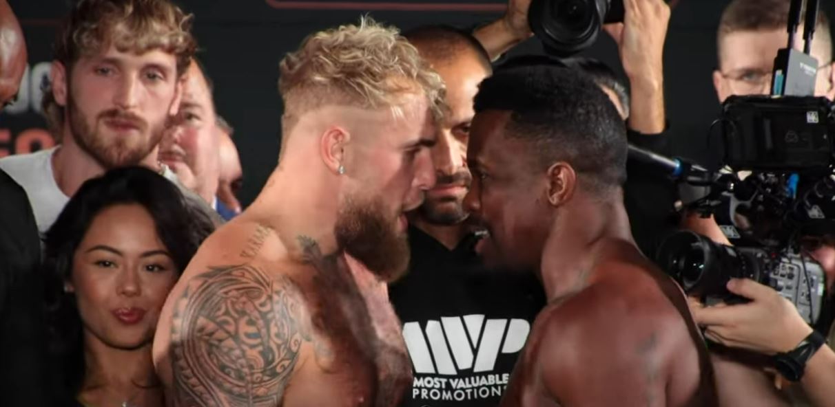 Jake Paul vs Andre August weigh in December 14 2023