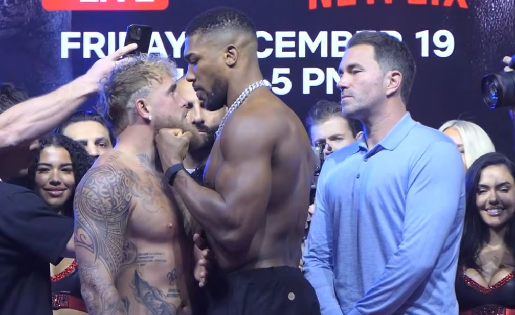 Jake Paul vs Anthony Joshua weigh in