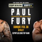 Jake Paul vs Tommy Fury 2023 boxing match poster