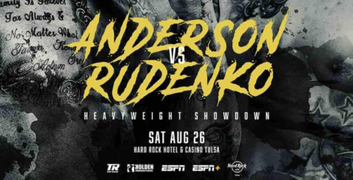 Jared Anderson vs. Andriy Rudenko boxing banner