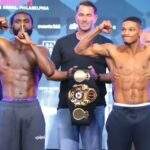 Jaron Ennis vs Uisma Lima weigh in photo