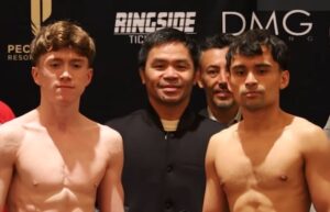Manny Pacquiao son Jimuel pro boxing debut weigh in with Brendan Lally
