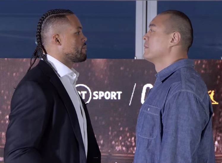 Joe Joyce vs Zhilei Zhang fight face off April 2023