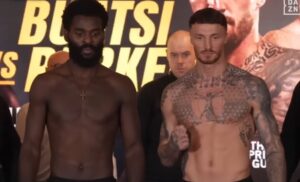 Joshua Buatsi vs Zach Parker weigh in photo