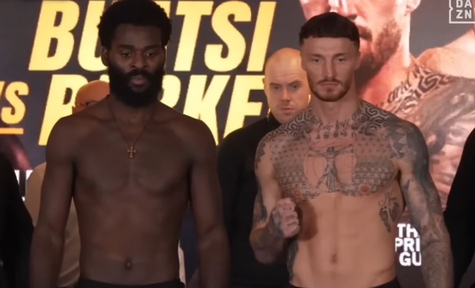 Joshua Buatsi vs Zach Parker weigh in photo