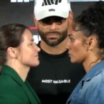 Katie Taylor and Amanda Serrano Staredown