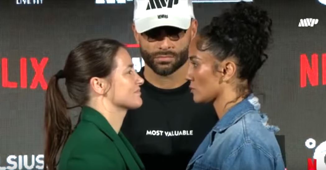 Katie Taylor and Amanda Serrano Staredown