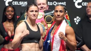 Katie Taylor vs Amanda Serrano rematch weigh in
