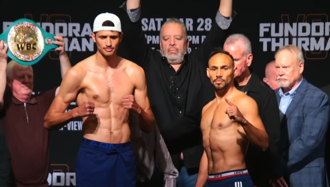 Sebastian Fundora vs Keith Thurman weigh in