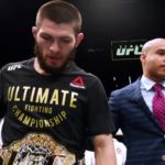 Undefeated UFC Champ Khabib Nurmagomedov with manager Ali Abdelaziz