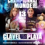 Kim Clavel vs Jessica Nery Plata boxing poster