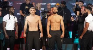 Liam Smith and Chris Eubank Jr weigh in September 2023