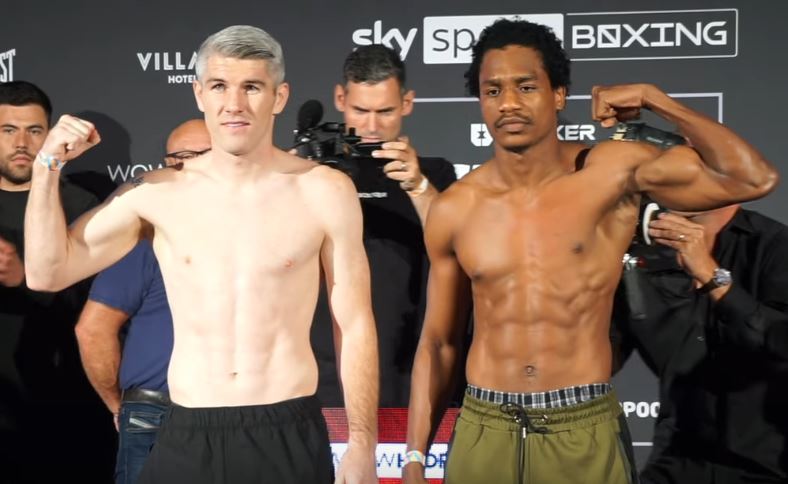 Liam Smith vs Hassan Mwakinyo Fight Weigh in Photo
