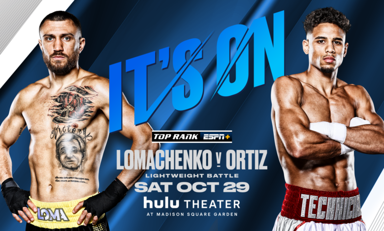 Vasiliy Lomachenko vs. Jamaine Ortiz Fight Poster October 29 2022